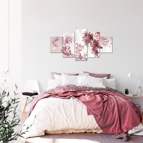 Wandbilder Wohnzimmer XXL Blumen Lilien Moderne Bild Abstrakt